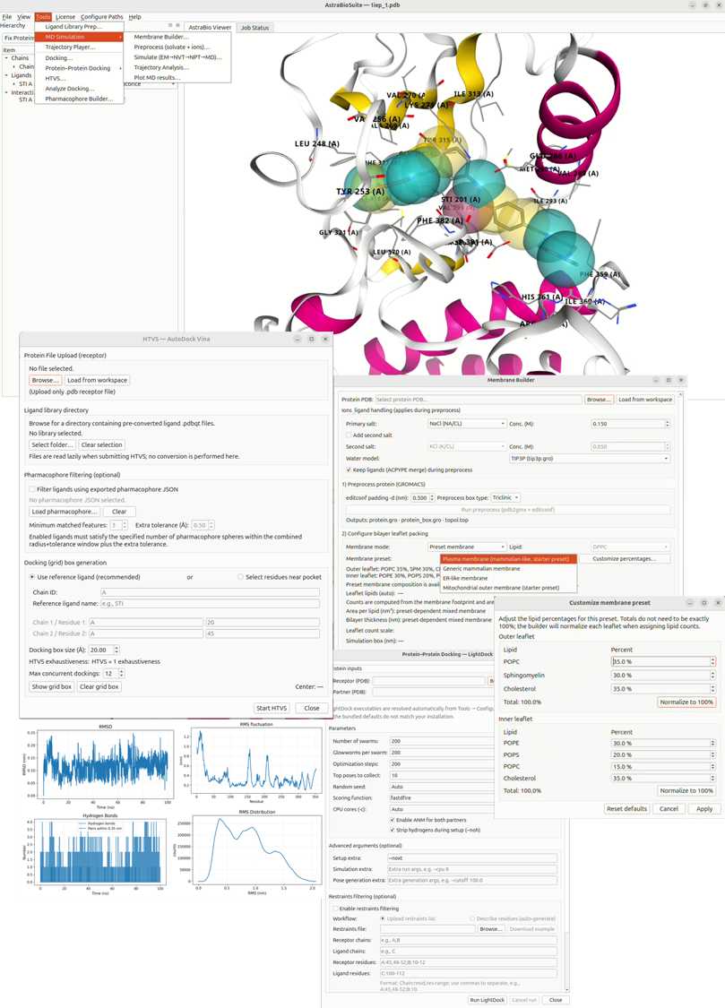 AstraBioSuite Drug Discovery Workflow